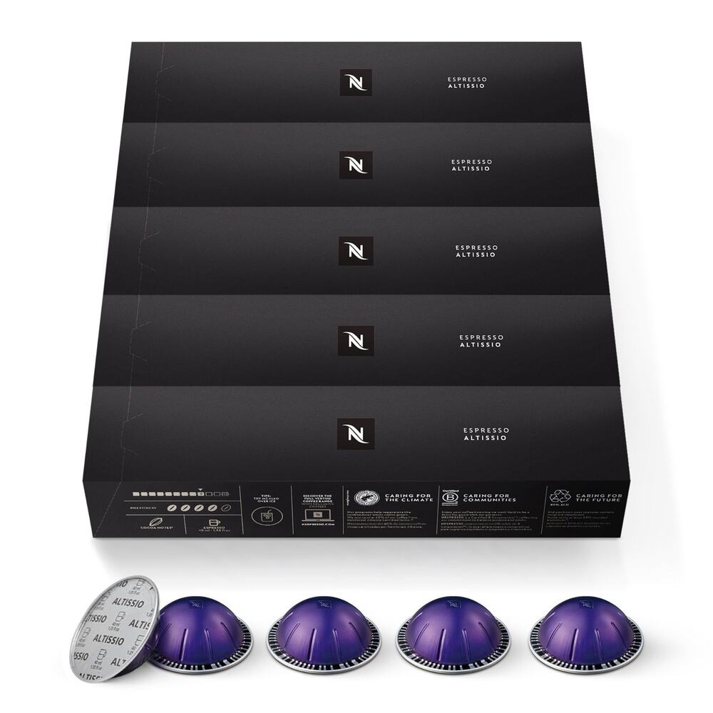 Nespresso Capsules VertuoLine, Altissio, Medium Roast Espresso Coffee, 70 Count